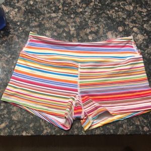 NWOT L Candy Stripe Fitaid x Savage Booty Shorts